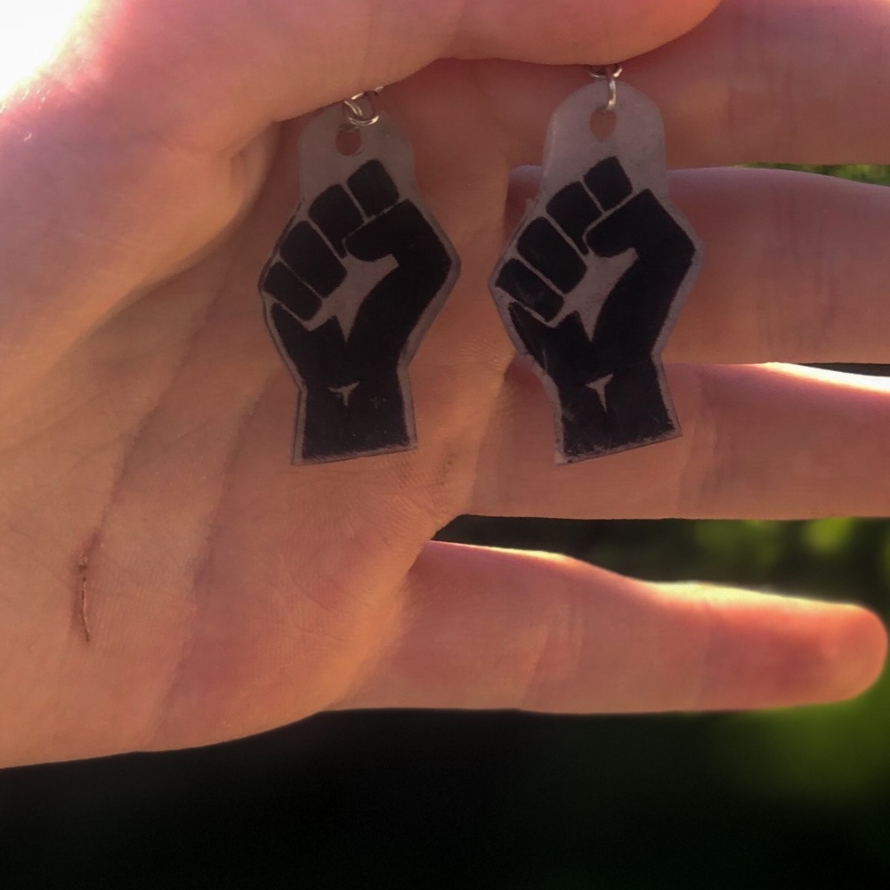 Black Lives Matter Fist Earrings